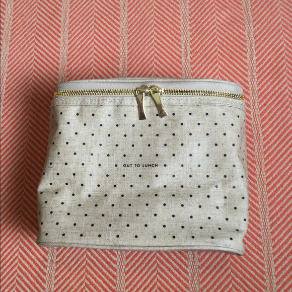 Kate Spade oatmeal Polka Dot lunch cooler bag - Picture 3 of 5